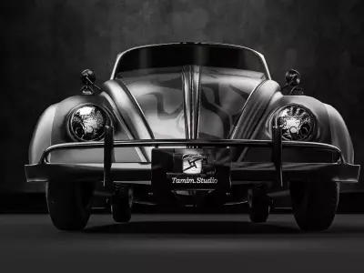 Volkswagen Beetle  Low-poly 3D model