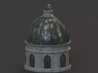 dome 02 Low-poly 3D model