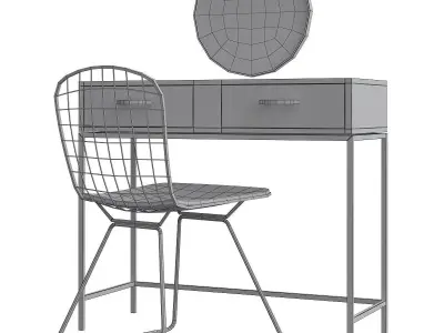 Nordic Style Simplicity Marlbe Table 3d model Low-poly 3D model
