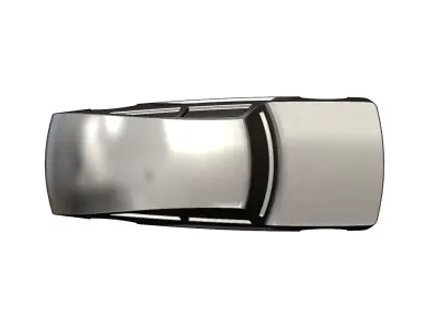 Ribbed sides scoop Mercedes 300SL gullwing grille car sculpture 3D print model