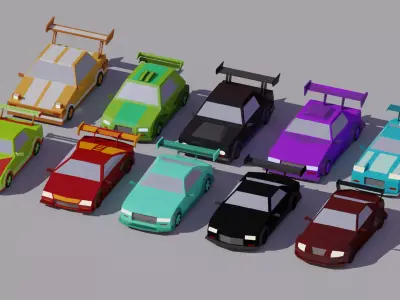 Lowpoly Racing Car Low-poly 3D model purchase