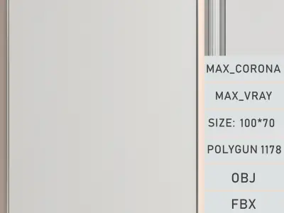 Photo frame 01 Low-poly 3D model