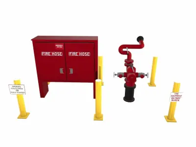 Fire Hose Low-poly 3D model