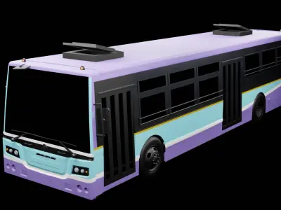 3D BUS MODEL  Low-poly 3D model