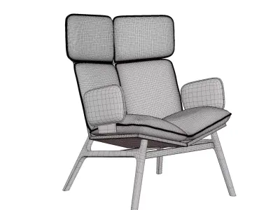 Armchair hotel restaurant 3D model