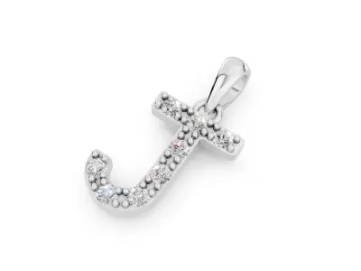 J pendant 3D print model