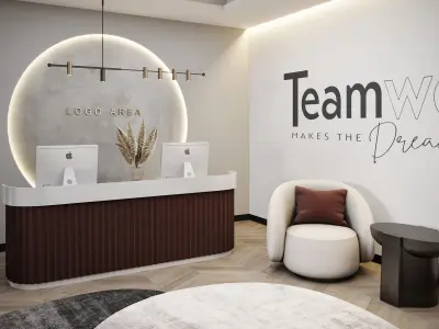Modern Office Interior 03 3D model