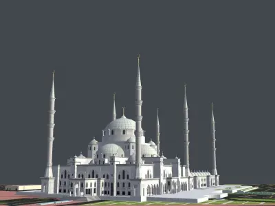Sheikh Zayed Masjid Fujairah 3D Model Low-poly 3D model