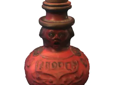 Haunted Vampire Clown Bottle Low-poly 3D model