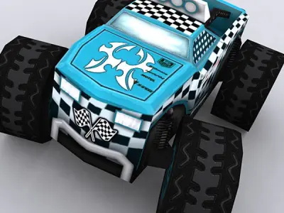 3DRT - Road Rush Monster Trucks  Low-poly 3D model
