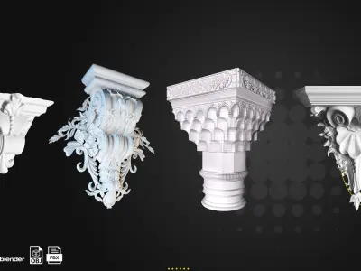 21 Pillars Rome Greece  Persia AND 4 Texture Free 3D model