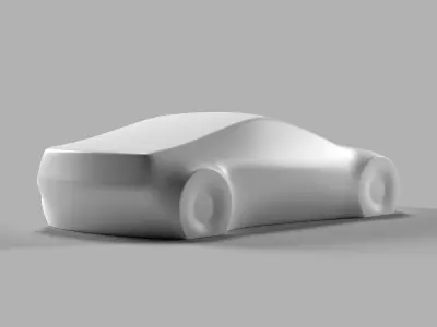 Minimalistic car figurine 3D print model