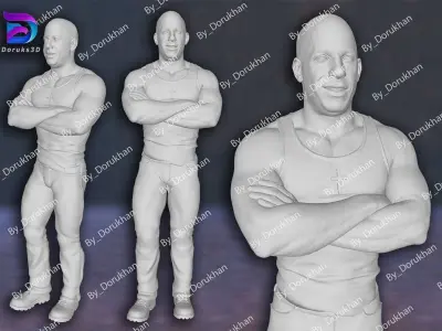 Vin Diesel Fast STL 3D Model Printer Movie Custom Action Figure 3D print model