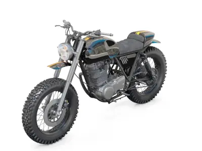 Yamaha SR500 Custom Bike 3D model