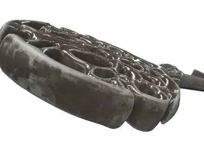 Skeleton ornamental key 4 3D model