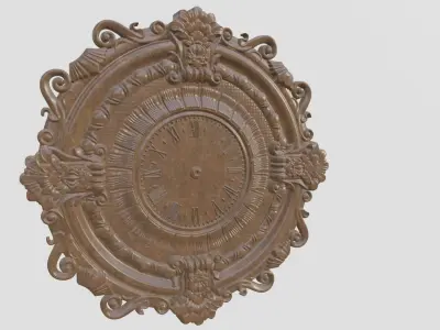 Wooden Clock Decor 3D print model 4