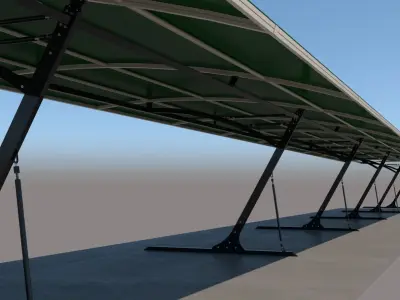 New Design Metal Carport 3D model 3D model