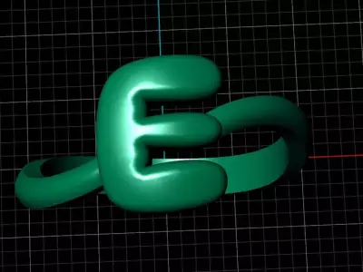 E alphabet baypass ring 3D print model
