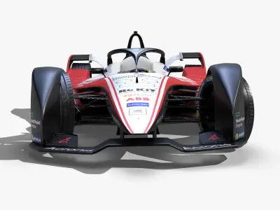 Venturi Formula E 2020 Low-poly 3D model