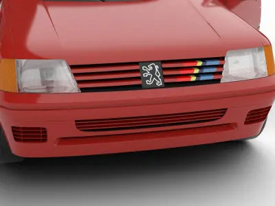 Peugeot 205 Rallye 1 3 1991 HQ 3d model 3D model