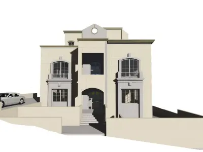 Villa design exterior 3D model