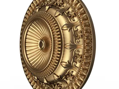 Ceiling Rosette 011 Low-poly 3D model