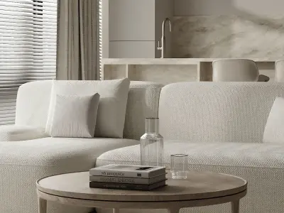 Minimalistic interior 3D model