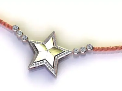 necklace - star necklace - ring - earing - pendant   3D print model