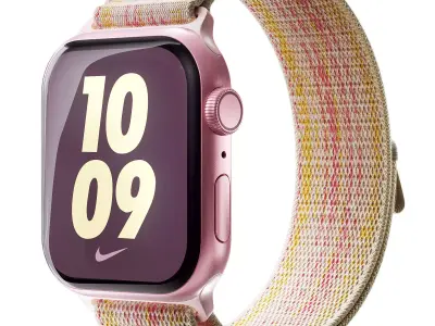 Apple Watch Series 9 Nike Sport Loop Starlight Pink 3D model