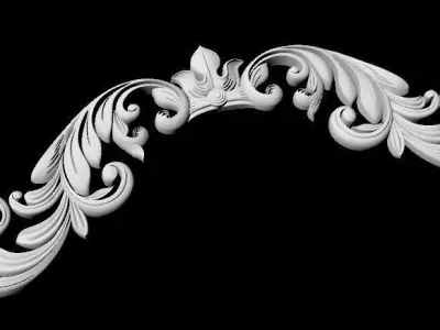 Central decor ornament for furniture 3D model 722