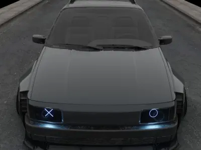 Tuning old car passat b3 1990 3D model