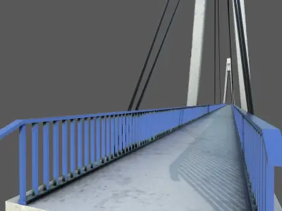 Footbridge Low-poly 3D model