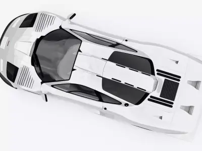 McLaren F1 GT 1997 Low-poly 3D model