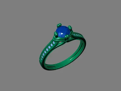 Rings for Women Womens Rings Stone Ring Ready STL 3DM Models  3D print model shop