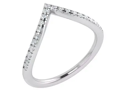 V Diamond Ring 4354 3D print model