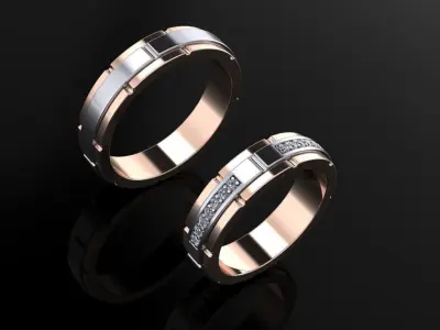 Wedding Bands 10 3D print model