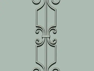 Grill Ornament IMM and VDM Brush for Zbrush Low-poly 3D model