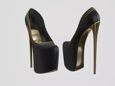3D high heels shoe Free 3D model