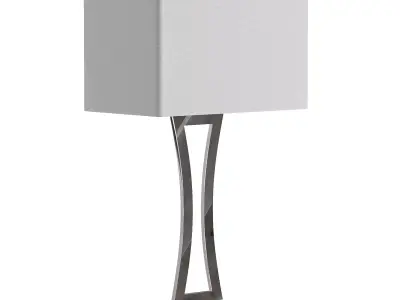 Roxie Brushed Nickel Metal Table Lamp Low-poly 3D model