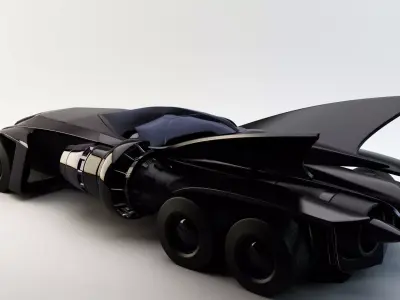 Batimovil batman car with wings 3D model