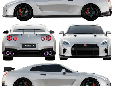Nissan GTR R35 Vray Corona 3D model