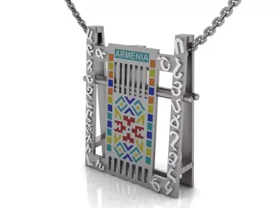 Armenian Carpet With Alphabet 3D print model