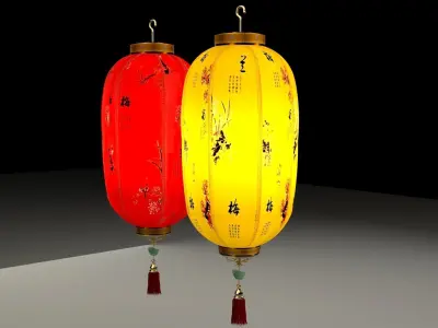 Chnese red lantern 3D model