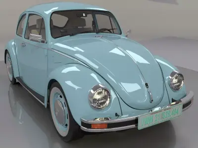Volkswagen Last Edittion Ult Edicion 2003 High Poly and Low Poly 3D model