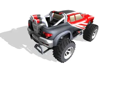 Low Poly Monster Truck New Low-poly 3D model