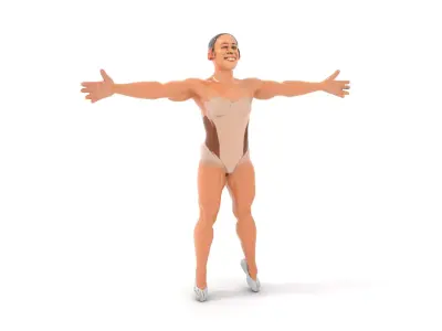 Dynamic Gymnast Model Pack Low-poly 3D model