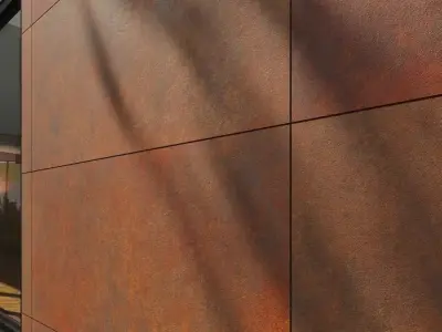 Corten Weathered Steel 3D model