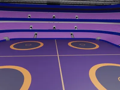 Wrestling Stadium Low-poly 3D model