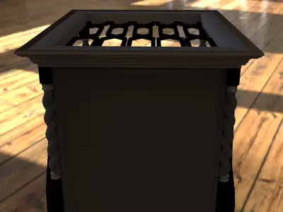 Gothic Canopy Bed 3D model