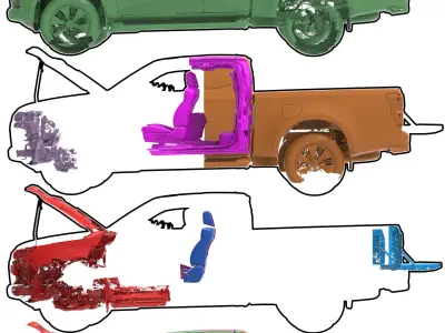 Isuzu D-Max CC EU 2020 Series Native multiple 3D Scan 3D model